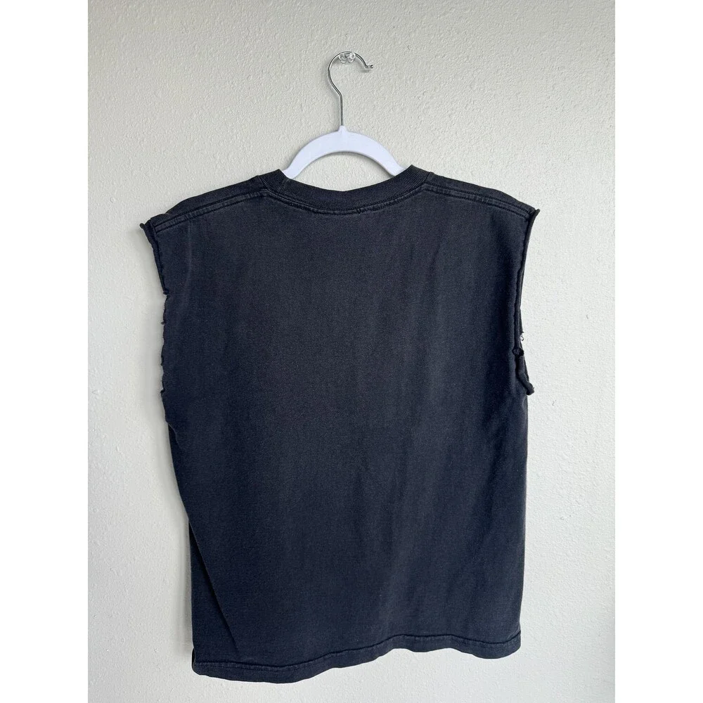 90s Sonic The Hedgehog Eat My Dust Graphic Tee Distressed Sleeveless Shirt M - Picture 7 of 7